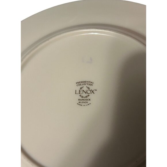 Lenox Presidential Collection Hancock Salad Plates Set Of 4 Black & Gold Trim Fi - Picture 6 of 6